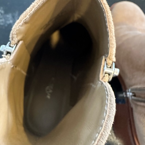 Phillip Lim Women Alexa 70mm of lift, tan pebbled leather booties, size 37 1/2 - Picture 6 of 9